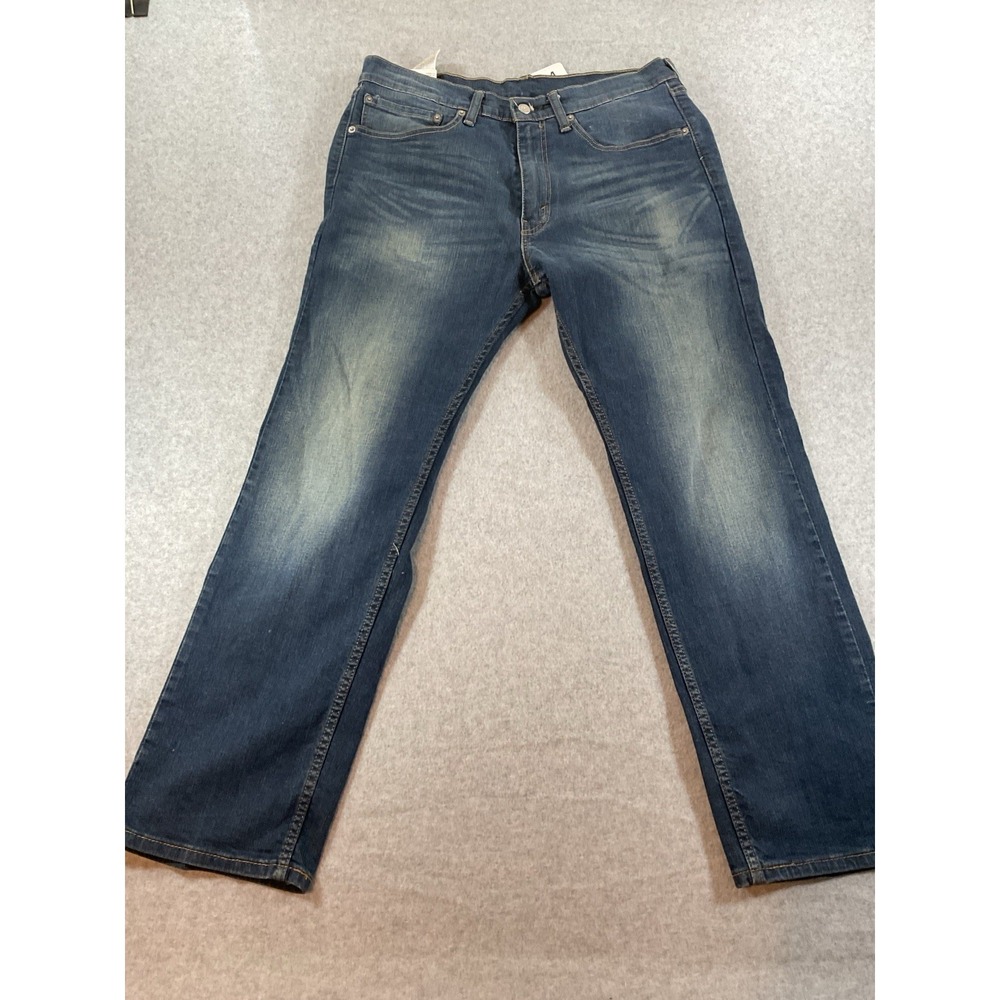 Levis 505 Regular Fit Jeans Mens 34x29 Medium Wash Straight Leg Denim P4